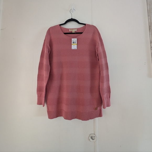 Michael Kors Pink Rose Sweater Loose Fit Size M - Picture 1 of 8